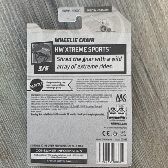 Hot Wheels Red Wheel Chair Vehicle 2024 New WheelChair Hotwheels Toy - Picture 4 of 5